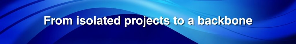 From isolated projects to a backbone From isolated projects to a backbone